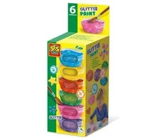 SES Creative – Poster Paint Glitter 6x45ml – (S00384)