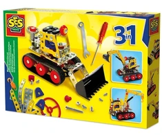 Ses Creative SES metalinių konstrukcijų rinkinys Statybinės transporto priemonės 3in1 14269