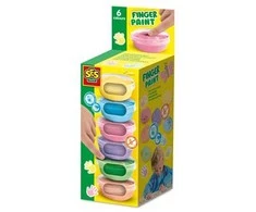 SES Creative – Pirštų dažų pastelė 6 x 45 ml – (S00397)