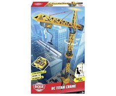 Dickie Toys Didelis nuotolinio valdymo kranas, 150 cm besisukanti ranka, titaninis kranas, nuotolinio valdymo pultas su USB + šviesa