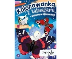 Skrzat Wydawnictwo Kolorow.su tatuiruotė. Švyti tamsoje! Drugeliai 76097