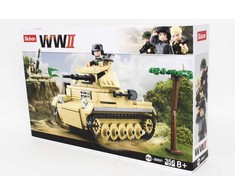 Sluban Blocks Tank Panzer II PZKPFW B0691 356 el armijos karinis modelis