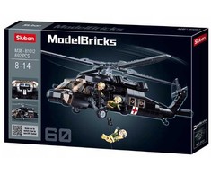 Statybiniai blokai Sluban Helikopter Juodas Hawk 692 el Army Vaikų diena