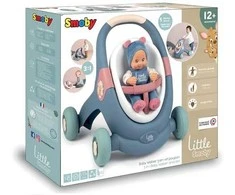 Smoby Vaikų Paspirtukas 3in1 Vežimėlis + Mergaitė Bobas