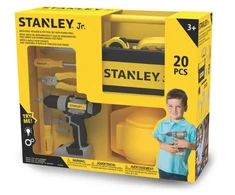 Stanley Jr. - Mega Kids įrankių dėžė ir žaislinių įrankių rinkinys su elektriniu gręžtuvu (SRP024-SY)