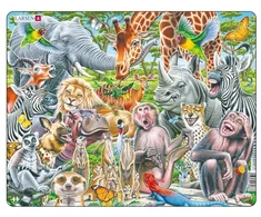 Dėlionė Tactic Larsen Puzzle Happy African Animals Maxi