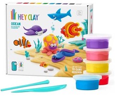 Hey Clay MEGA RINKINYS iš plastikinio molio Vandenyno gyvūnai + priedai Tm Toys