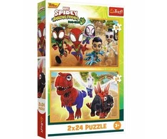 Trefl Dėlionė 2x24 vnt. - Spidey ir dinozaurai
