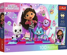 Trefl Dėlionė 100 vnt. - Gabby's Dollhouse + kolekcinis plakatas
