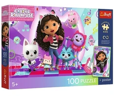Trefl Dėlionė 100 PremPlus Kids Kolorowy koci wiat 16551