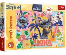 TREFL 16495 Dėlionė 100 Stitch &amp; Friends in Action