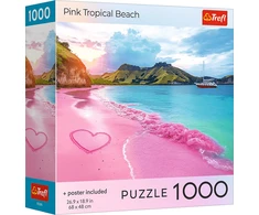 Trefl Dėlionė 1000 vnt. - Rožinis tropinis paplūdimys