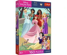 Trefl Dėlionė 160 vnt. - Disney princesės + kolekcinis plakatas