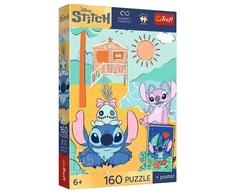 Trefl Dėlionė 160 PremPlus Kids Stitch na fali 15436