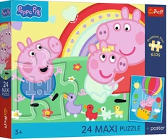 Trefl Dėlionė 24 vnt. - Peppa pig + kolekcinis plakatas