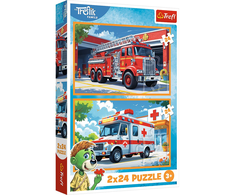 Trefl Dėlionė 2x24 vnt. - Gaisrinė ir greitoji