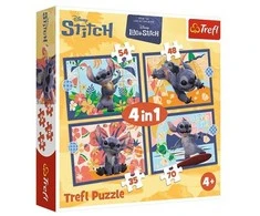 Dėlionė TREFL DISNEY STITCH 4 dėlionių rinkinys