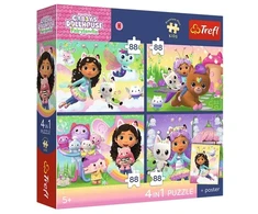 Trefl Dėlionė 4x88 PremPlud Kids Kocie harce 34694