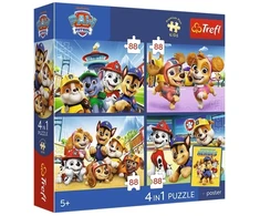 Trefl Dėlionė 4x88 PremPlus Kids Psia straż 34693