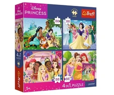 Trefl Dėlionė 4x88 PremPlus Kids Romantyczne księżn.34700