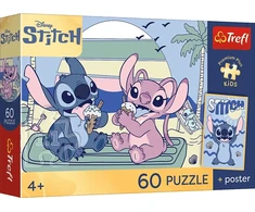 Trefl Dėlionė 60 vnt. - Lilo &amp; Stitch + kolekcinis plakatas