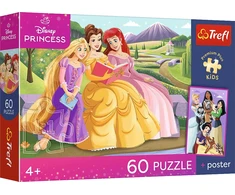 Trefl Dėlionė 60 vnt. - Disney princesės + kolekcinis plakatas