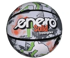 Pilka krepšiniui Enero Solid R.7 pilkai balta