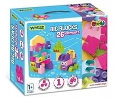 WADER Big Blocks klocki 26el rožinė 41590 15904