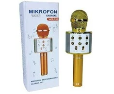 Wk Zabawki Mikrofonas W&amp;K Žaislų mikrofonas JYWK369-1 Auksas