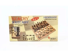 Wk Zabawki W&amp;K Šachmatai, šachmatai 2in1 medinis