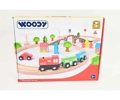 Medinė geležinkelio trasa su priedais Woody, 93061, 40 d.