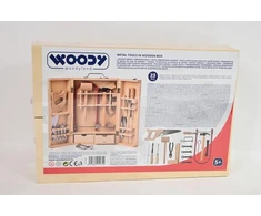 Woodyland Metaliniai įrankiai medinėje dėžėje – dideli