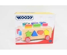WOODYLAND medinis vežimėlis su kaladėlėmis 91988 19888