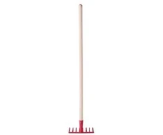 Woody 91885 Medinis / metalinis sodo įrankis - grėblys (100 cm) vaikams nuo 3 metų Raudona