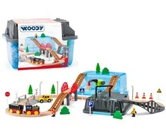 WOODYLAND kasybos traukinių rinkinys, 54 dalys, 93069 30692