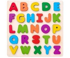 WOODYLAND Puzzle ABC litery na planszy 90634 06345