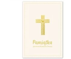 ZIELONASOWA Pamištka I-szej Komunii w.A4 serce/krzyż 86602