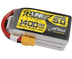 Gens Ace &amp; Tattu Tattu R-Line 5.0 1400mAh 22.2V 150C 6S1P XT60 akumuliatorius