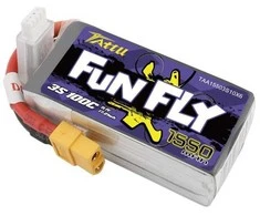 Gens Ace &amp; Tattu Tattu Funfly 1550mAh 11.1V 100C 3S1P akumuliatorius