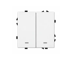 Dvipolis išmanus mechaninis jungiklis Feelspot FSMJZ2W Zigbee, Tuya, 1000W, baltas