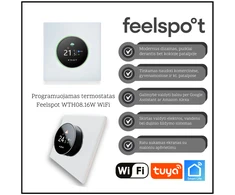 Programuojamas termostatas Feelspot WTH08.16W WiFi, baltas, Tuya, Smart Life