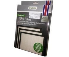 HEPA filtrų rinkinys oro sausintuvui 12L Platinum Meaco (3 vnt.)