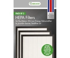 HEPA filtrų rinkinys oro sausintuvui 20L Platinum Meaco (3 vnt.)