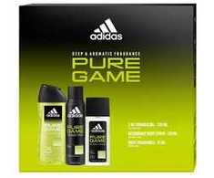 Adidas Pure Game Gift set Dezodorantas 75 ml, deospray 150 ml and dušo želė 250 ml