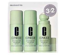 Clinique Dezodorantas Trio Antiperspirant rutulinis antiperspirantas, 3x 75 ml