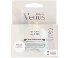 Gillette Venus Satin Care Skutimosi Peiliukai Gaktoms Plaukams, Moterims, 3 vnt
