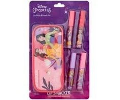 Lip Smacker Disney Princess Lūpų blizgis &amp; Pouch lūpų blizgiai 4x6ml + kosmetinis maišelis