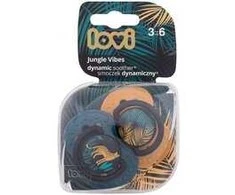LOVI 22/902 Dinaminis silikoninis čiulptukas 3-6m 2vnt Jungle Vibes Boy