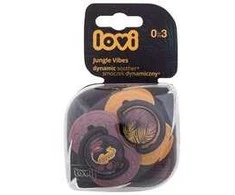LOVI 22/903 Dinaminis silikoninis čiulptukas 6-18m 2vnt Jungle Vibes Girl