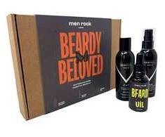 Men Rock Beardy Beloved Soothing Oak Moss Beard Kit Barzdos priežiūros rinkinys, 1vnt